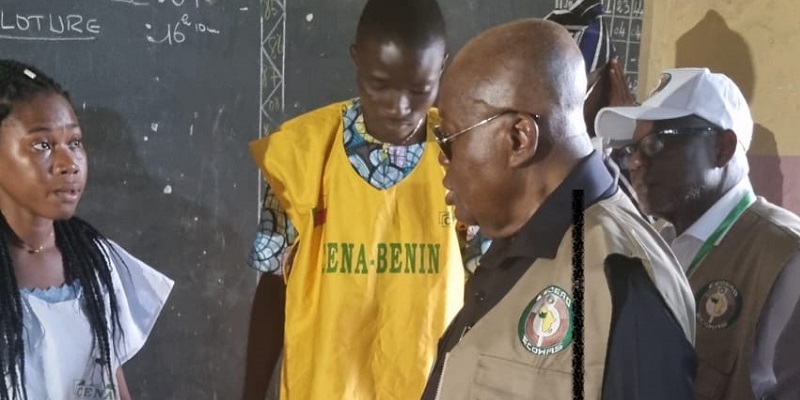 Ex-President Nana Akufo-Addo, Head of ECOWAS Observation Mission at a Cotonou polling unit on Sunday, April 12, 2026