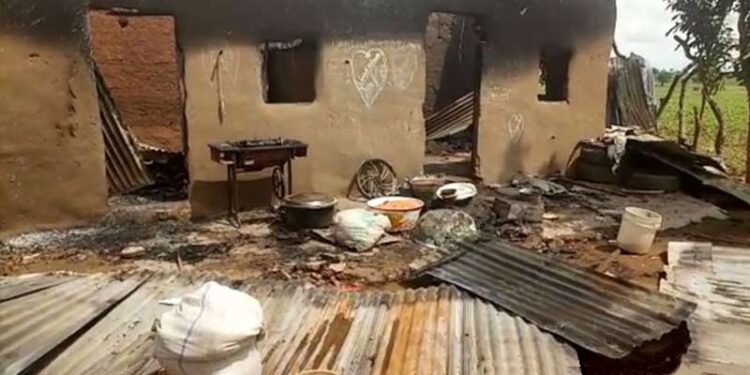 Aftermath of an attack on a Plateau State community