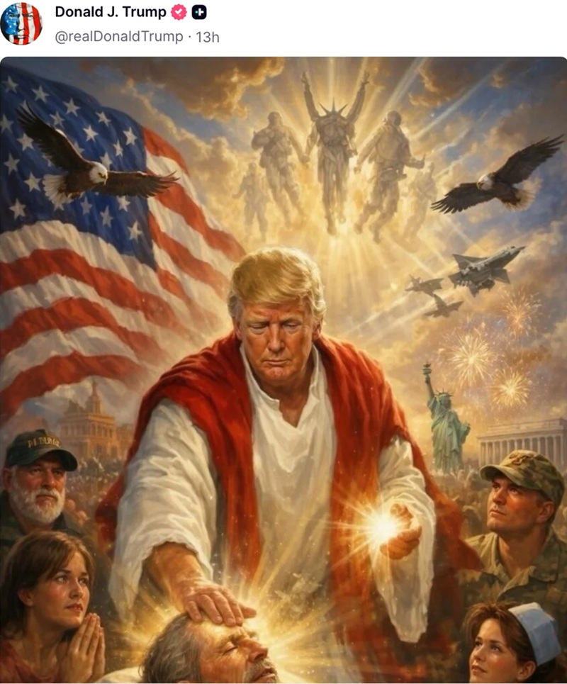 President Donald Trump as "Doctor Jesus"