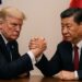 AI-generated version of Chinese President Xi Jinping locked in arm wrestling with United States President Donald Trump