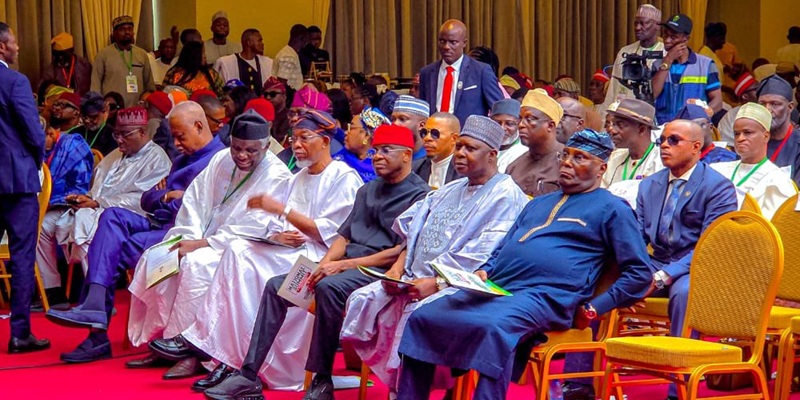 David Mark, PDP National Chairman Kabiru Tanimu Turaki, Atiku Abubakar, Ogbeni Rauf Aregbesola, others at the just concluded National Summit of Opposition Political Parties held in Ibadan, Saturday, April 25, 2026