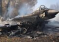Destroyed fighter jet