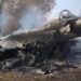Destroyed fighter jet