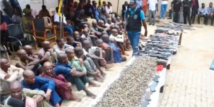 Arrested suspects in Kwara State