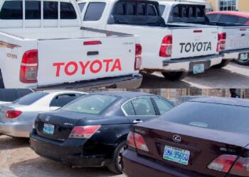 Some of the recovered stolen vehicles