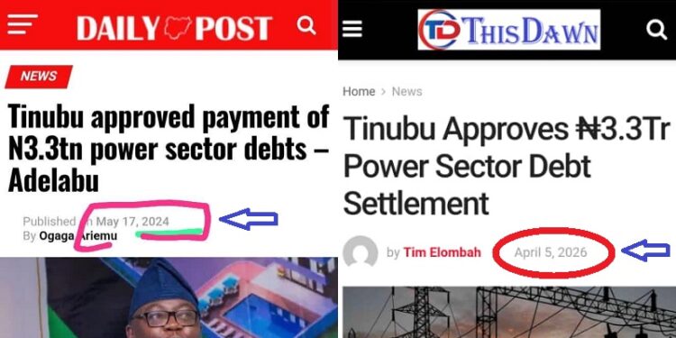 EDITORIAL: Tinubu Approved ₦3.3tr Power Sector Debt in 2024, Approved Same ₦3.3tr Power Sector Debt in 2026