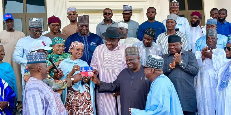 Senator Aishatu Dahiru Ahmed, aka Binani, welcomed to the NDC by Senator Henry Seriake Dickson