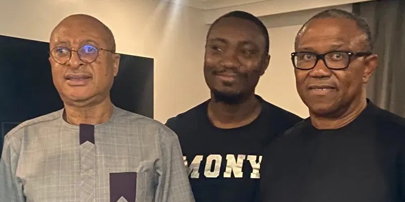 Morris Monye with Peter Obi (R) and Professor Pat Utomi (L) when the going was good