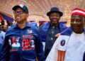 Peter Obi, Rabiu Musa Kwankwaso, Henry Seriake Dickson at the NDC Convention