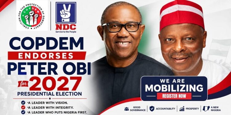 Coalition for Protection of Democracy (COPDEM) endorses Peter Obi for president