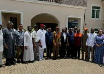 Peter Obi poses for picture with ADC lawmakers