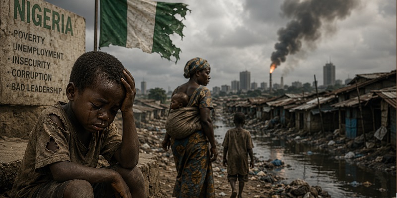An image showing a sorry picture of Nigeria.