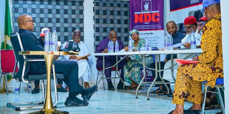 Peter Obi at the presidential screening organised by Nigeria Democratic Congress (NDC) committee