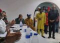 Peter Obi at the National Democratic Congress (NDC) headquarters for his official screening