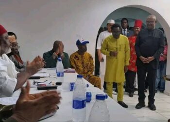 Peter Obi at the National Democratic Congress (NDC) headquarters for his official screening