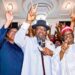 Peter Obi, henry Seriake Dickson, and Rabiu Musa Kwankwaso while declaring for NDC