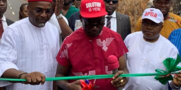 Anambra State Governor Charles Chukwuma Soludo commissioning Ichida Road