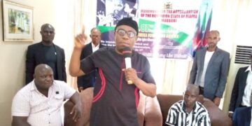 MASSOB leader, Uchenna Madu addressing members