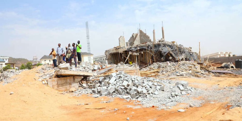 FCT Minister, Nyesom Wike ordered demolition of buildings on diplomatic land in Abuja