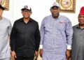 Pat Utomi, Peter Obi, Seriake Dickson, and Victor Umeh pose for photo ops