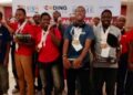 Students of Gonzaga Jesuit College, Okija, Anambra State, celebrate eight gold medals at the recently held Global STEM Olympiad in Rome, Italy