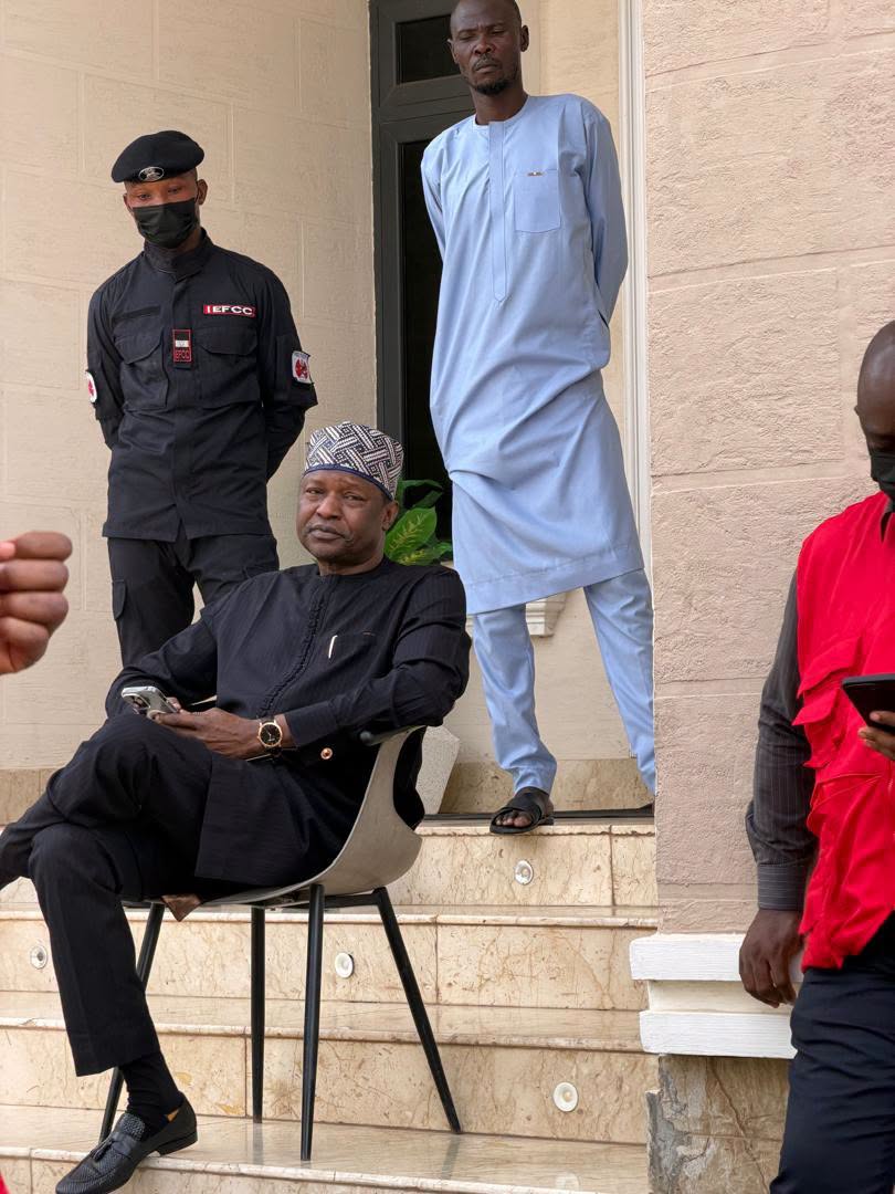 Former Attorney-General of the Federation (AGF) Abubakar Malami, SAN, during his arrest