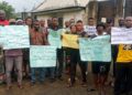 Akwa Ibom State residents protest at the Transmission Company of Nigeria’s (TCN) switching station