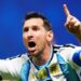 Lionel Messi of Argentina celebrates as his team sends Egypt packing from World Cup