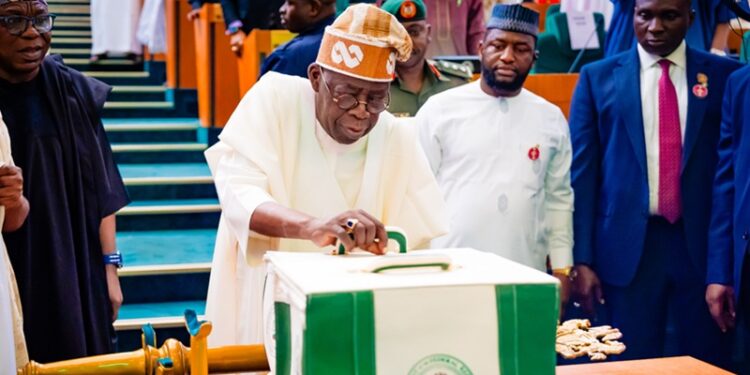President Bola Ahmed Tinubu presenting the 2026 Budget to the National Assembly