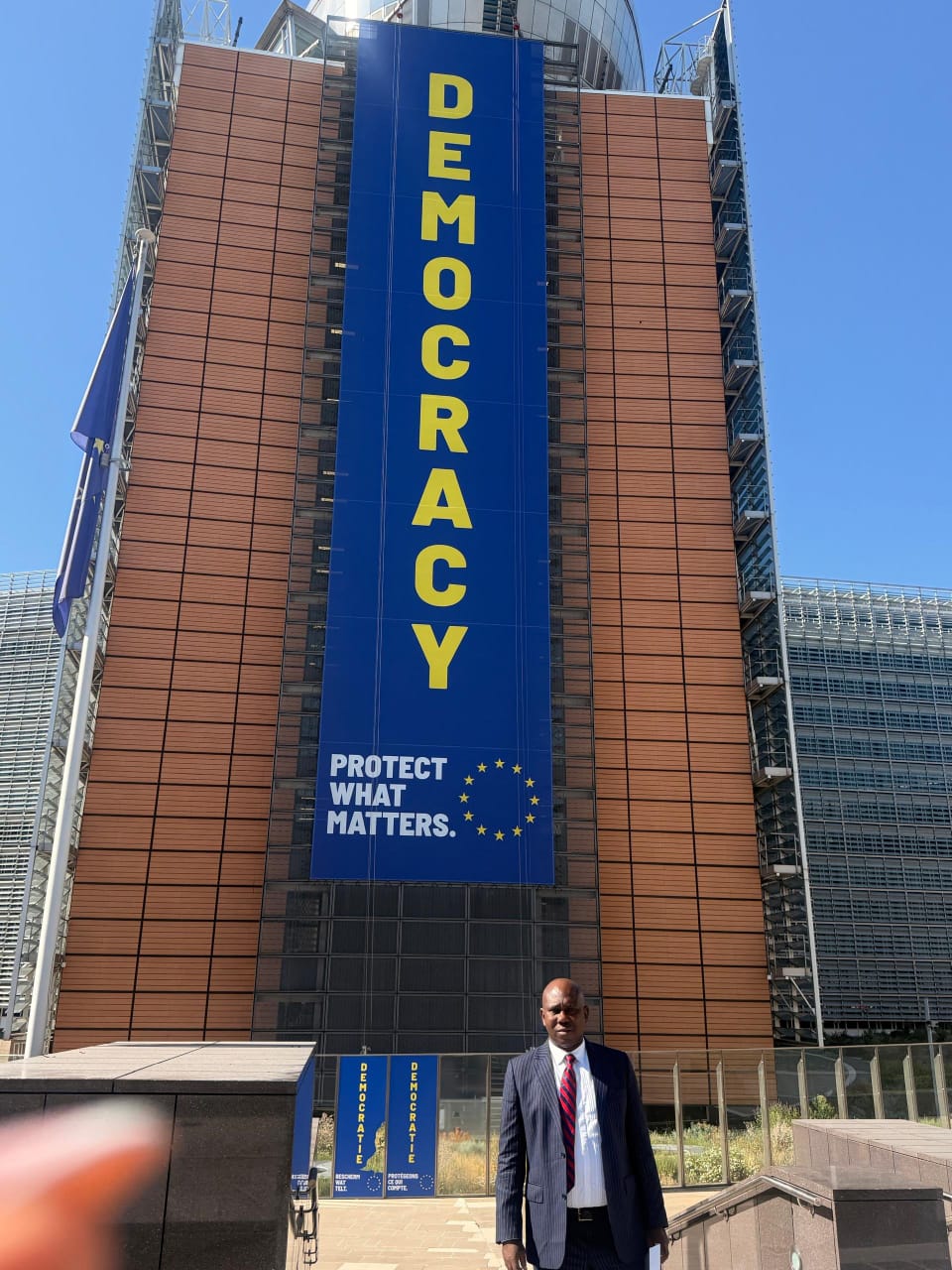 Barrister Kalu Kalu at the European Commission in Brussels, Belgium