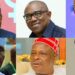 Bola Ahmed Tinubu, Peter Obi, Atiku Abubakar, Rabiu Musa Kwankwaso, Seyi Makinde, and Rotimi Amaechi
