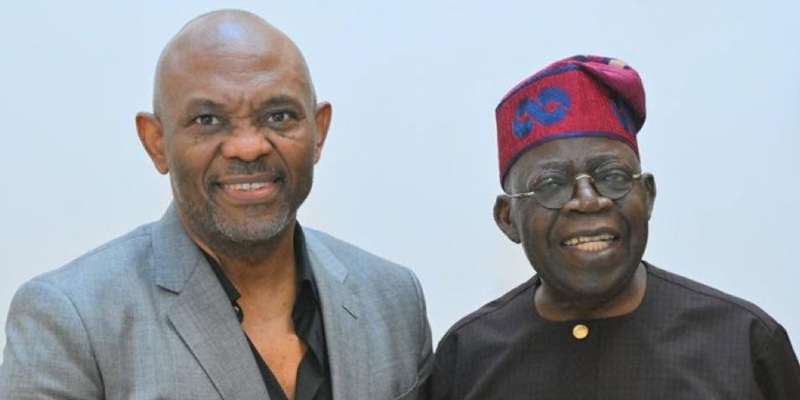 Heirs Energies Chairman, Tony Elumelu, with Bola Ahmed Tinubu before the latter became Nigeria's president