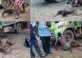 Foiled armed robbery attempt near the First Bank branch at Eke Awka, Anambra State