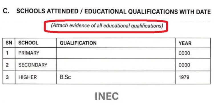 INEC form