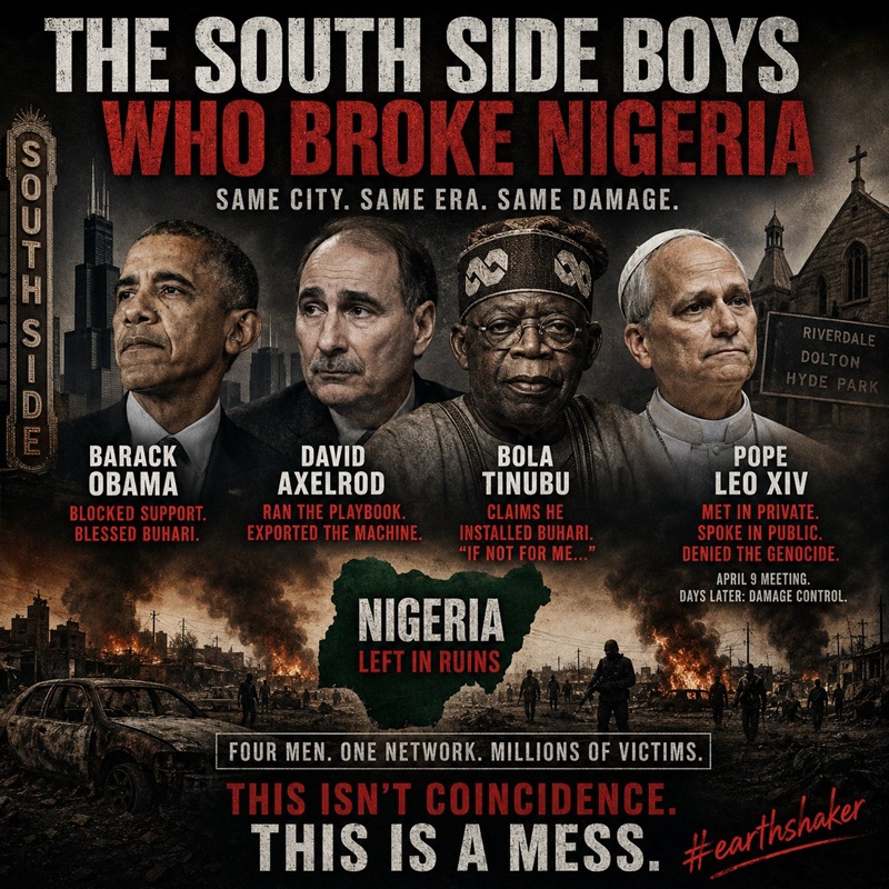 Former President, Barack Obama, American political consultant, David Axelrod, President Bola Ahmed Tinubu, and Pope Leo XIV (formerly Robert Prevost)