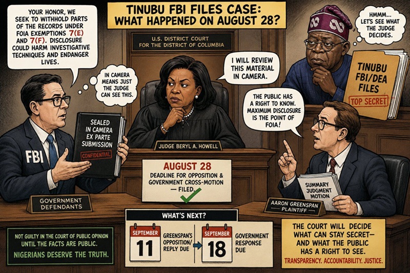 Nigeria's President Bola Ahmed Tinubu battling to keep Federal Bureau of Investigation (FBI) files secret