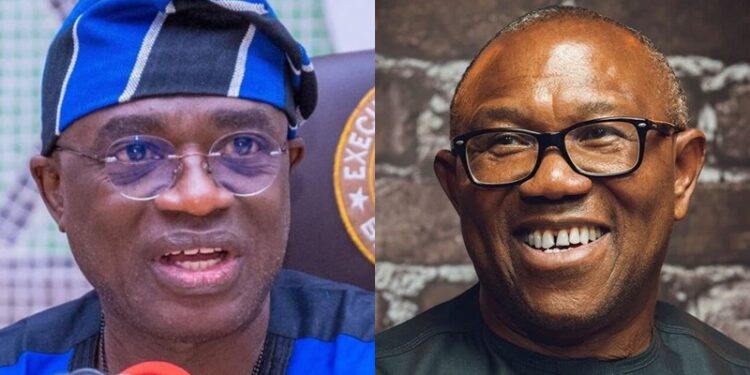 Benue State Governor, Rev. Fr. Hyacinth Alia | Nigeria Democratic Congress (NDC) presidential candidate, Peter Obi