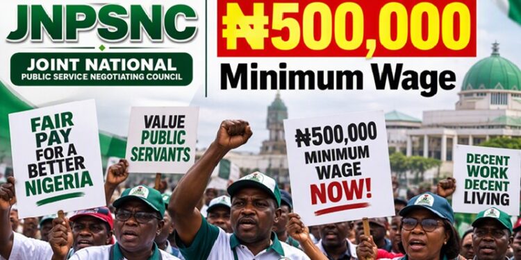 Joint National Public Service Negotiating Council (JNPSNC) demand N500,000 minimum wage