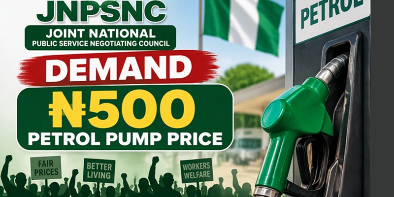 Joint National Public Service Negotiating Council (JNPSNC) demand N500 petrol pump price