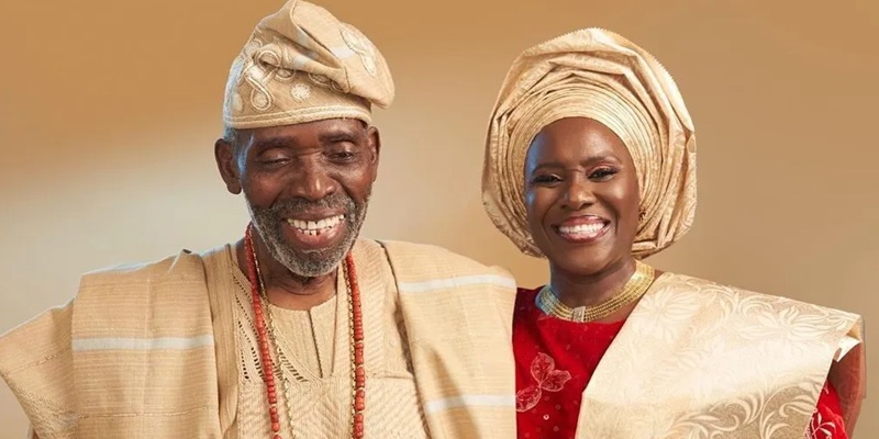 The late Olu Jacobs with his wife, Joke Silva