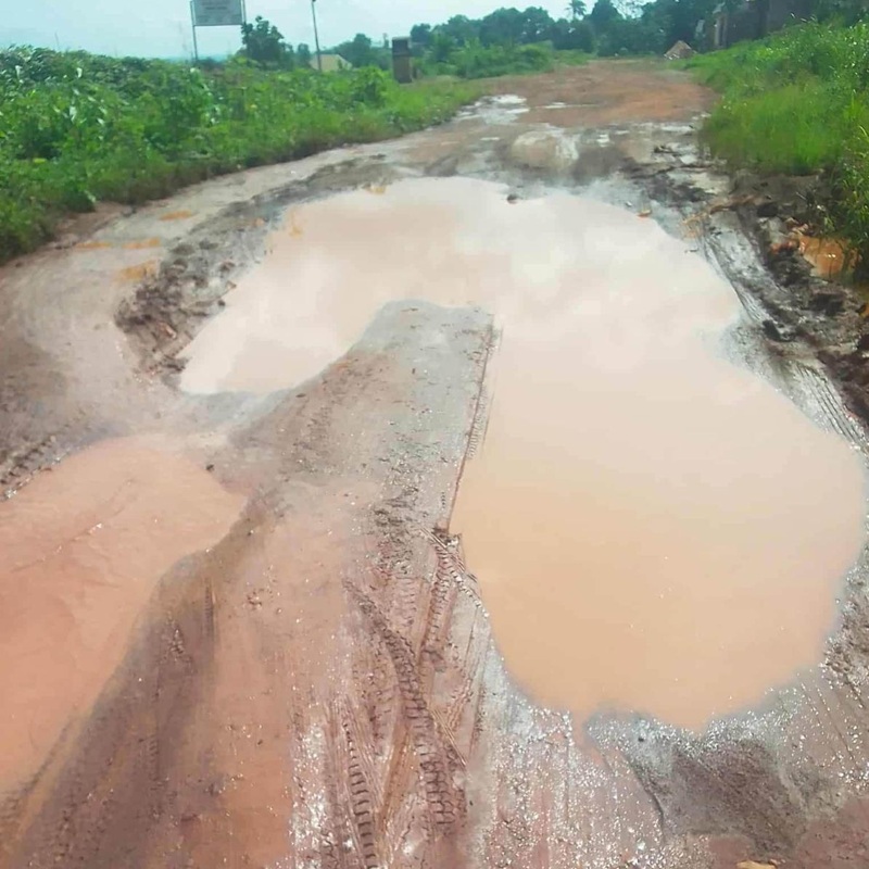 Impassable Otukpo Igumale road in Benue State (photo credit Prof Pita Agbese)
