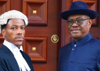 FCT Minister Nyesom Wike with son, Jordan Wike