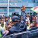 Nigeria Democratic Congress (NDC) presidential candidate, Peter Obi, arriving to the venue of the NDC Port Harcourt town hall