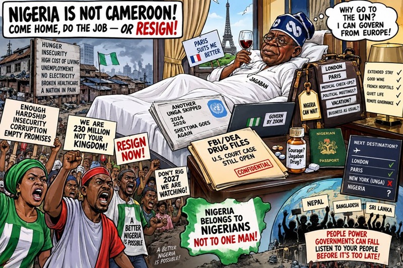 President Bola Ahmed Tinubu on vacation in France