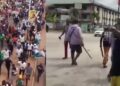 Supporters of the Nigeria Democratic Congress (NDC) presidential ticket of Peter Obi and Rabiu Kwankwaso confronted and repelled suspected APC political thugs during a march in Delta State, September 18, 2026