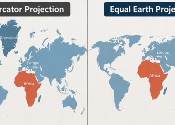 New world map shows a much larger Africa