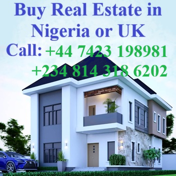 Just call us for your Real Estate needs in Nigeria or UK.