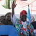 President Bola Tinubu waves to the audience at the presidential campaign rally in Kaduna, October 24, 2026