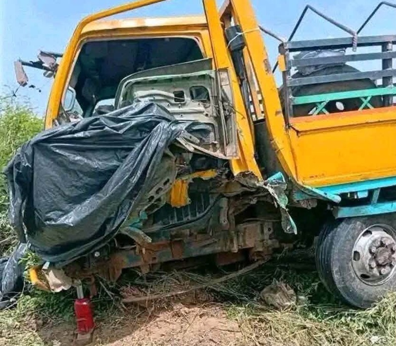 The truck involved in the accident by APC members
