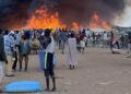 A drone strike at the Sudan/South Sudan border